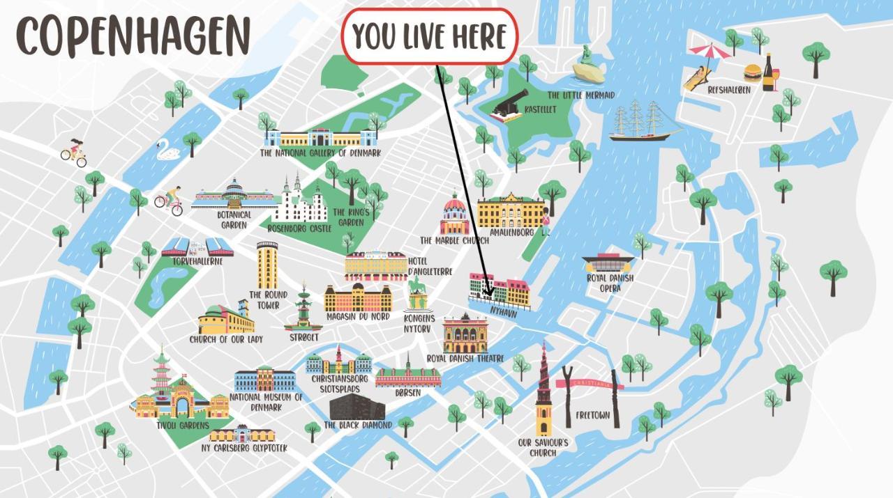 2Br In Vibrant & Colourful Nyhavn Copenhagen City Εξωτερικό φωτογραφία